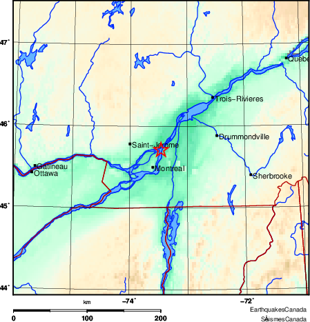 Map of Earthquake Area