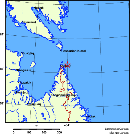 Map of Earthquake Localities