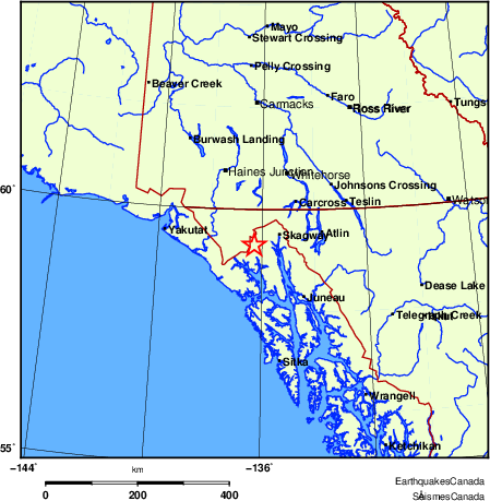 Map of Earthquake Localities