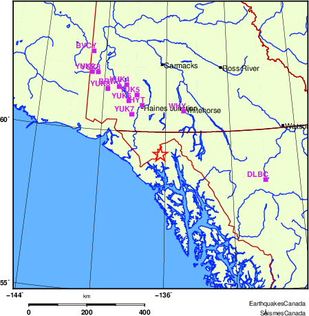 carte des localisations des stations sismologiques locales