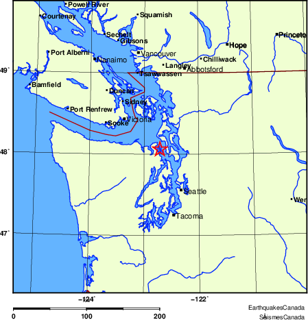 Map of Earthquake Localities