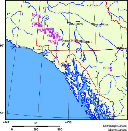 Map of Regional Seismographs