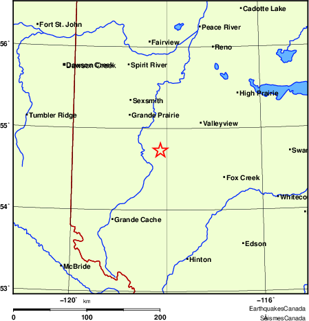 Map of Earthquake Localities