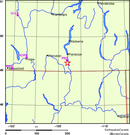 Map of Regional Seismographs