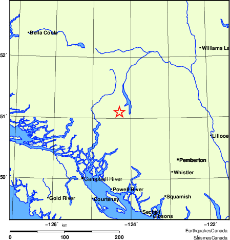 Map of Earthquake Localities