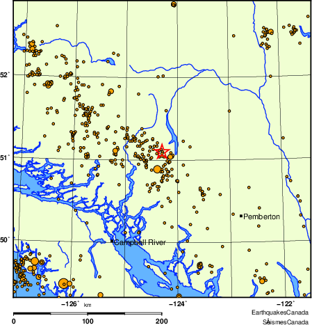 Map of earthquakes magnitude 2.0 and larger, 2000 - present