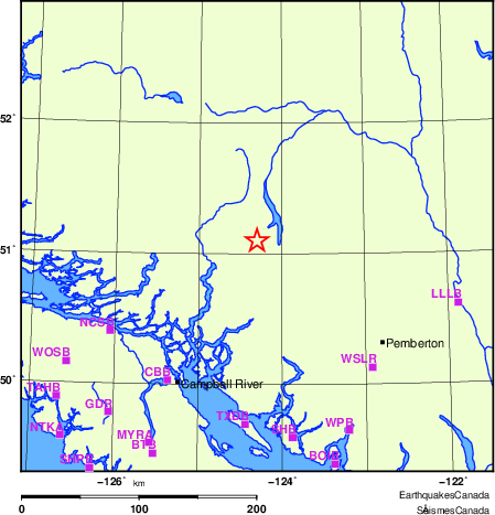 Map of Regional Seismographs