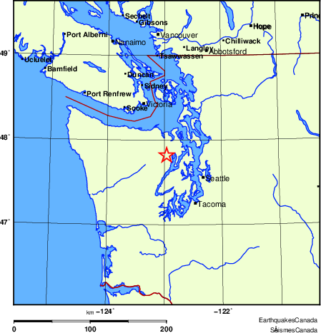 Map of Earthquake Localities