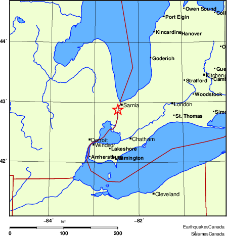 Map of Earthquake Localities