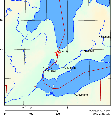 carte des environs du séisme