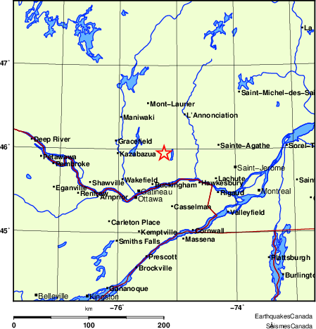 Map of Earthquake Localities