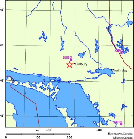 Map of Regional Seismographs