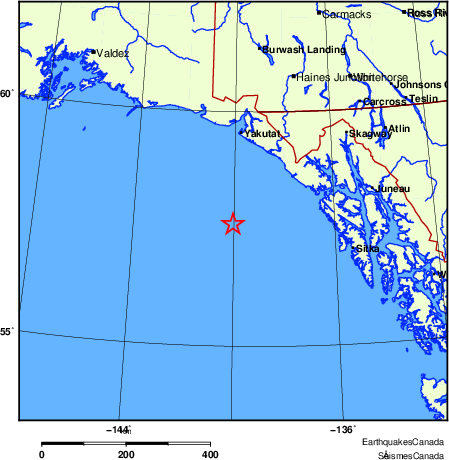 Map of Earthquake Localities