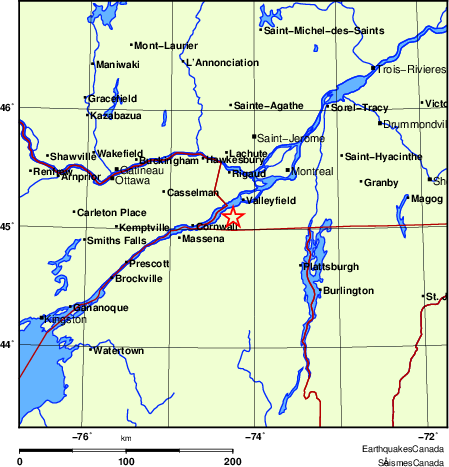 Map of Earthquake Localities