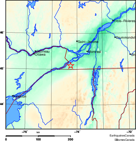 Map of Earthquake Area