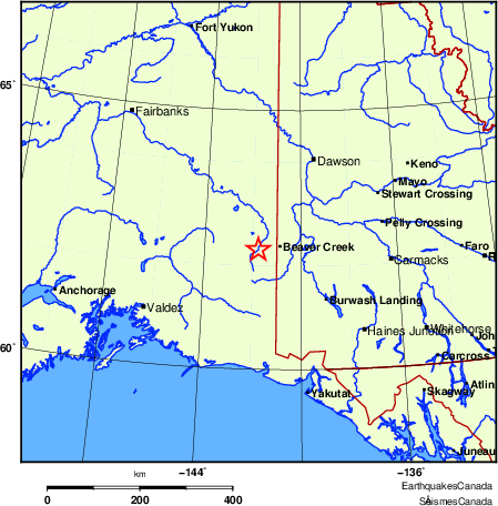 Map of Earthquake Localities