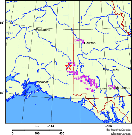 Map of Regional Seismographs