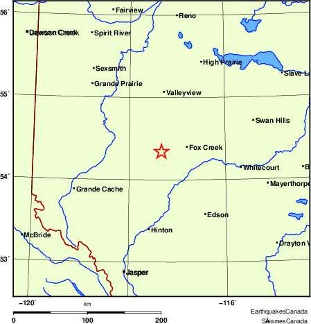 Map of Earthquake Localities