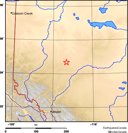 carte des environs du séisme