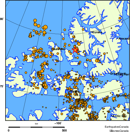 Map of earthquakes magnitude 2.0 and larger, 2000 - present