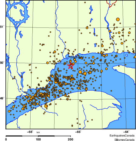 Map of earthquakes magnitude 2.0 and larger, 2000 - present