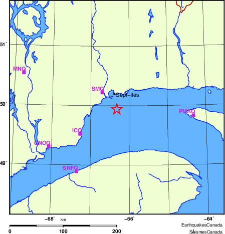 Map of Regional Seismographs