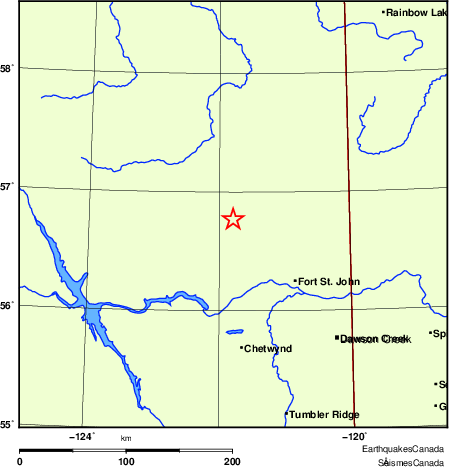 Map of Earthquake Localities