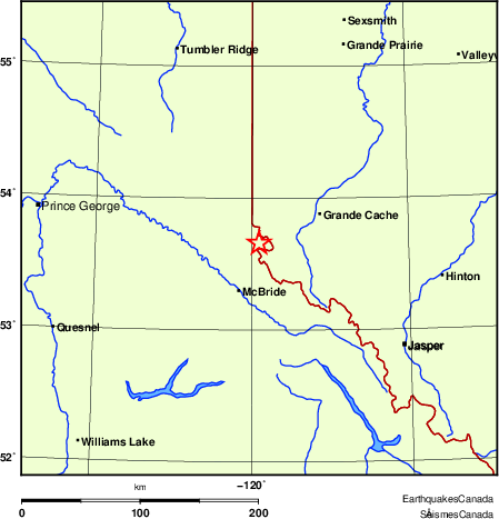 Map of Earthquake Localities