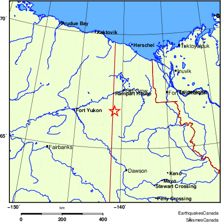 carte des endroits près de l'épicentre