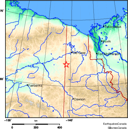 carte des environs du séisme