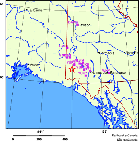 Map of Regional Seismographs