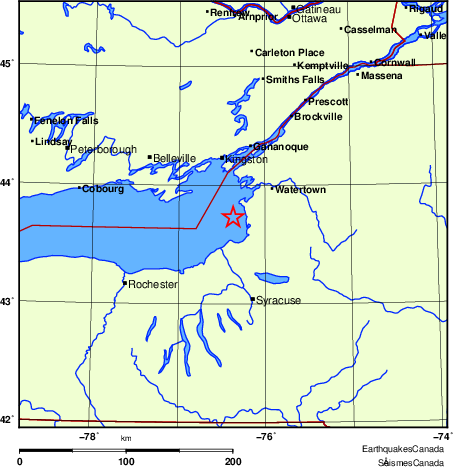 Map of Earthquake Localities