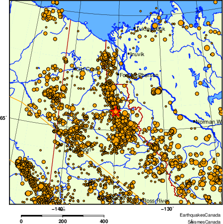 Map of earthquakes magnitude 2.0 and larger, 2000 - present