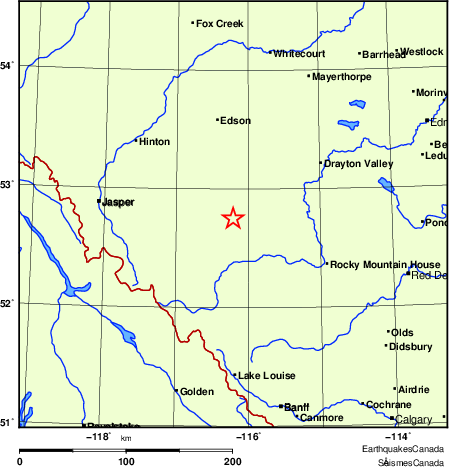 Map of Earthquake Localities