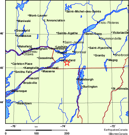 Map of Earthquake Localities