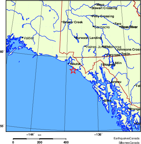 Map of Earthquake Localities