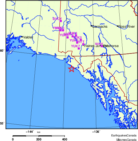 carte des localisations des stations sismologiques locales