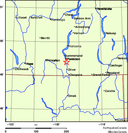 Map of Earthquake Localities