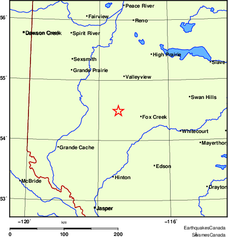 Map of Earthquake Localities