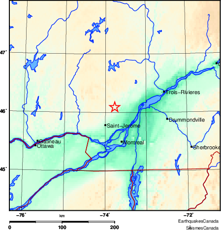 Map of Earthquake Area