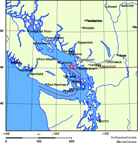 Map of Earthquake Localities