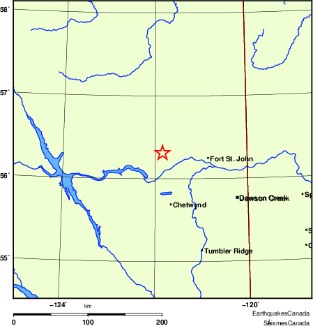 Map of Earthquake Localities