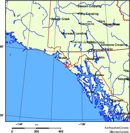 Map of Earthquake Localities