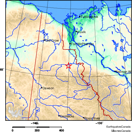 carte des environs du séisme