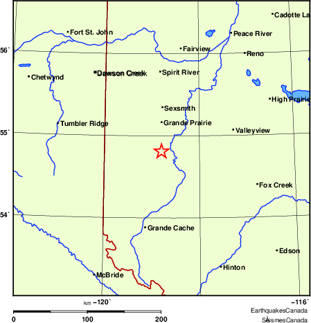 Map of Earthquake Localities