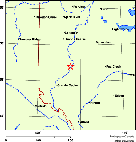 Map of Earthquake Localities