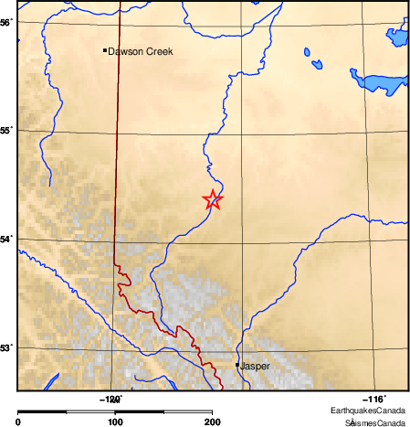 carte des environs du séisme