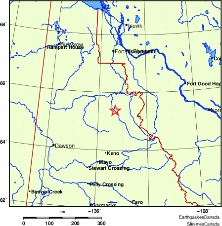 carte des endroits près de l'épicentre