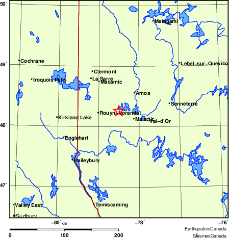 Map of Earthquake Localities