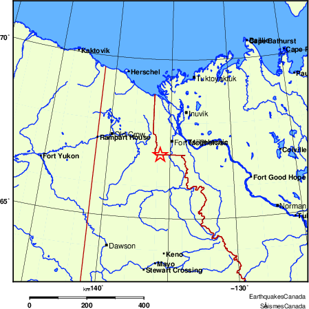 carte des endroits près de l'épicentre